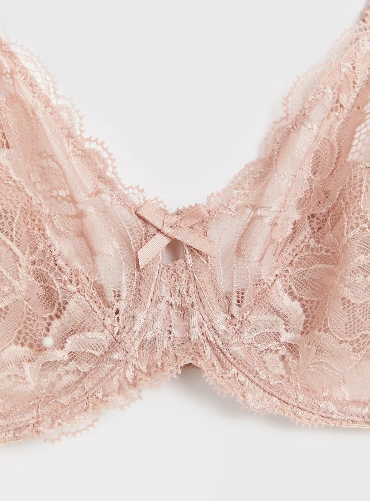 Buy Mink Floral Lace Underwired Bra 32G | Bras | Tu